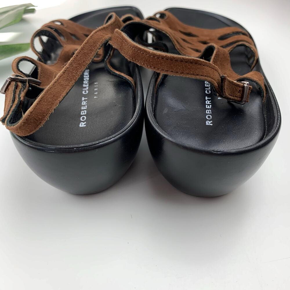 Robert Clergerie Sandals Brown Suede Women's 7 - Picture 11 of 12